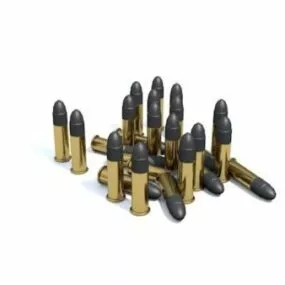 Lowpoly Gun Bullets Weapon 3d model