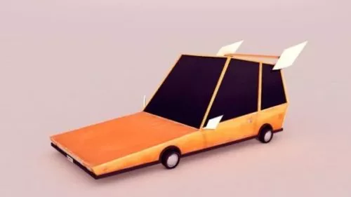 Lowpoly Yellow Cartoon Car 3d model Lowpoly Yellow Cartoon Car 3d model
