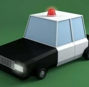 Cartoon Cop Car 3d model