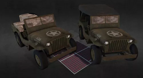 Ww2 Military Jeep 3d model Ww2 Military Jeep 3d model