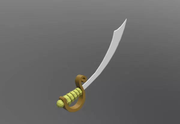 Weapon Pirate Sword 3d model Weapon Pirate Sword 3d model