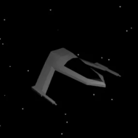 Spaceship Low Poly Design 3d model