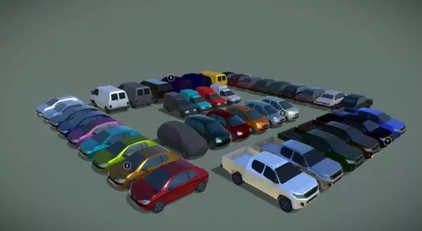 Lowpoly Cars Pack Collection 3d model Lowpoly Cars Pack Collection 3d model
