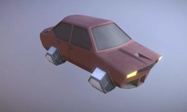Low Poly Hovercar Vehicle 3d model Low Poly Hovercar Vehicle 3d model