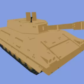 Lowpoly Tank For Game 3d model