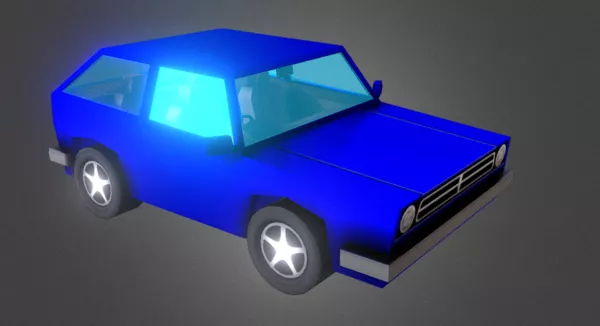 Lowpoly Hatch Car 3d model Lowpoly Hatch Car 3d model