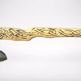 Old Lowpoly Axe Weapon 3d model