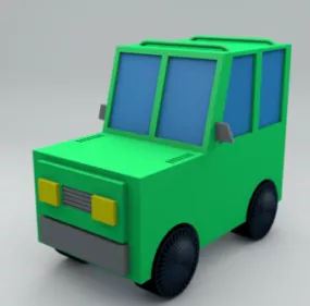 Gaming Polygon Lowpoly Car 3d model