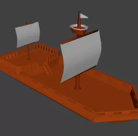 Lowpoly Toy Sailor Ship 3d model