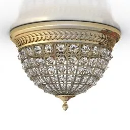 Luster Crystal Flush Mount Design 3d model