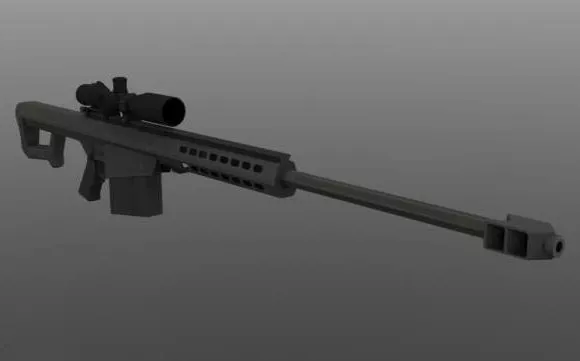 Military M107 Barrett Gun 3d model Military M107 Barrett Gun 3d model