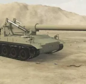 M110a2 Howitzer Tank 3d model