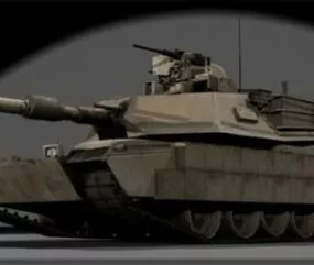 M1a2 Tank Weapon 3d model