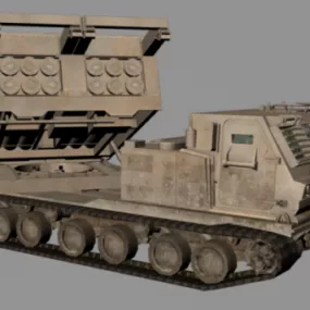 M270 Mlrs Launch Rocket System 3d model