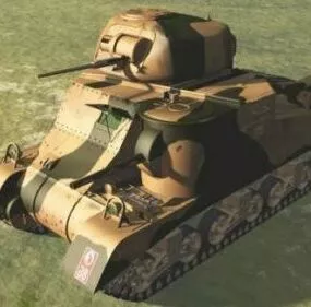 M3 Grant Vintage Tank 3d model