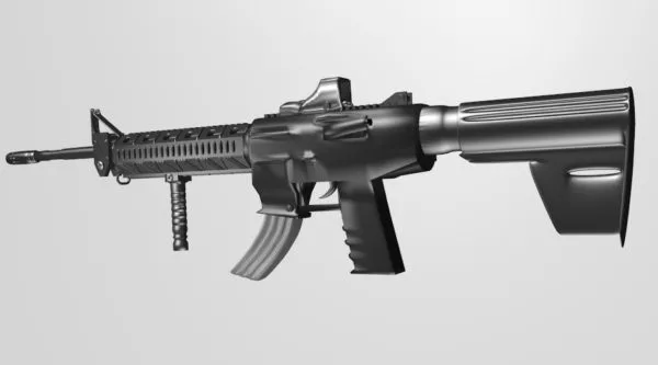 Mauser Rifle With Stand 3d model