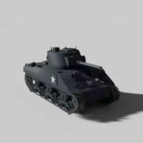 Ww2 Tank M4 Sherman 3d model