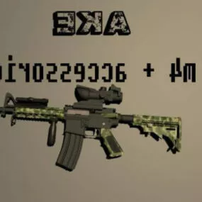 M4 Rifle Gun Accessorie 3d model