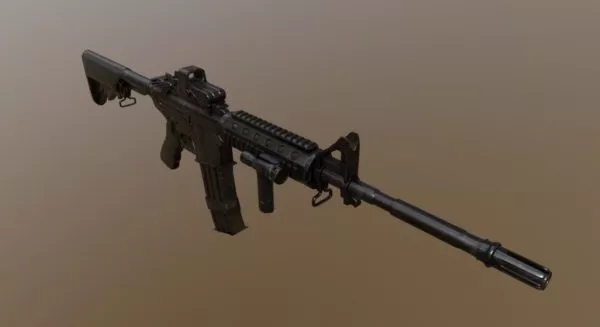M4 Battle Gun Weapon 3d model M4 Battle Gun Weapon 3d model