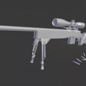 M40a3 Sniper Rifle Gun 3d model
