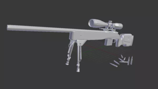 M40a3 Sniper Rifle Gun 3d model M40a3 Sniper Rifle Gun 3d model