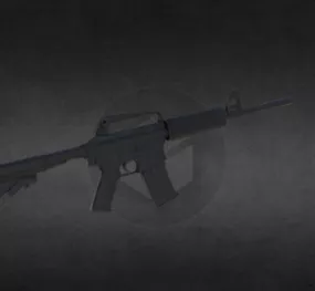 Military M4a1 Gun Weapon 3d model