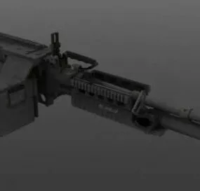 M60e4 Rifle Gun Weapon 3d model