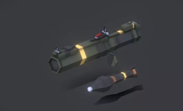 Colorful Cartoon Rocket 3d model