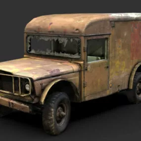 M725 Army Ambulance Car 3d model
