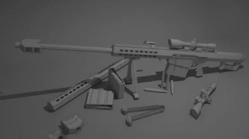 M82 Barrett Gun 3d model M82 Barrett Gun 3d model