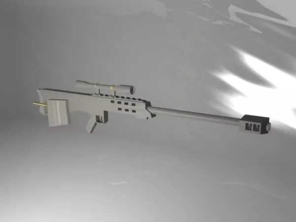 Air Rifle With Scope 3d model