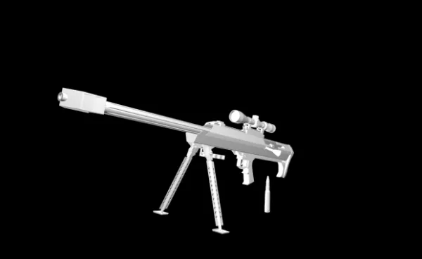 Weapon Flintlock Rifle Gun 3d model