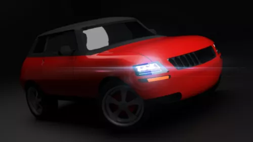 Car Concept Red Mcm 3d model Car Concept Red Mcm 3d model