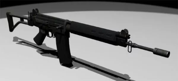 Scifi Assault Rifle 3d model