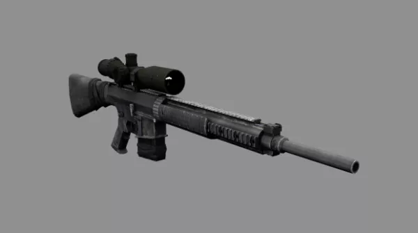 Assault Rifle Ss2 Gun 3d model