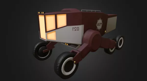 Semi Truck Lowpoly 3d model