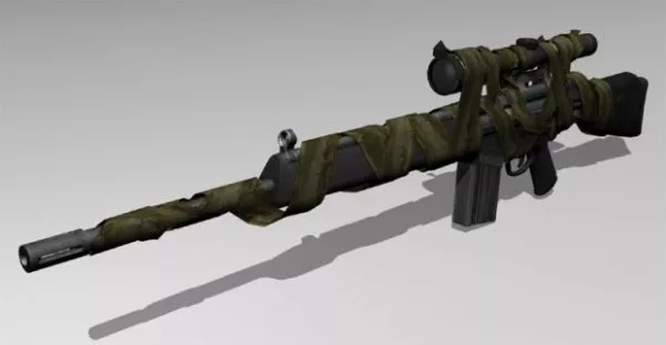 Msg90 Army Attack Gun 3d model Msg90 Army Attack Gun 3d model