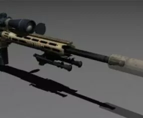 Msr Rifle Gun 3d model
