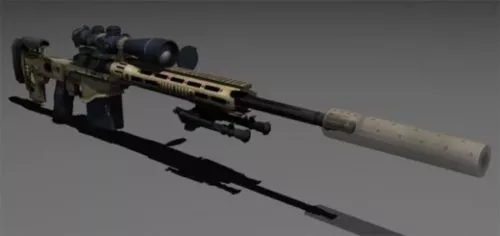Assault Rifle Automated Weapon 3d model