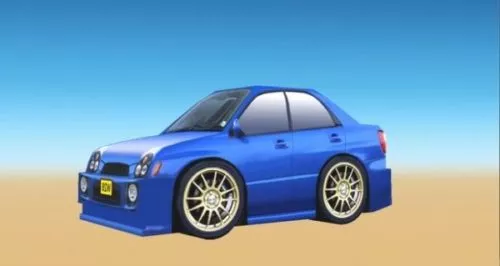 Blue Subaru Sedan Car 3d model Blue Subaru Sedan Car 3d model