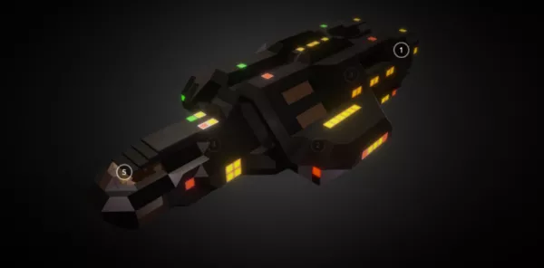 Scifi Space Station 3d model