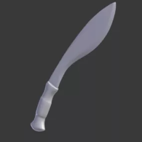 Metal Machete Weapon 3d model