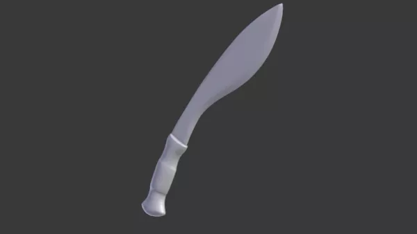 Samurai Sword With Case 3d model