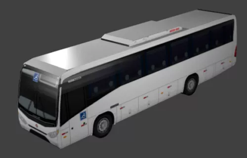 Green Bus Transport 3d model