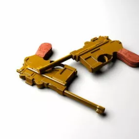 Mauser 9mm Luger Gun 3d model