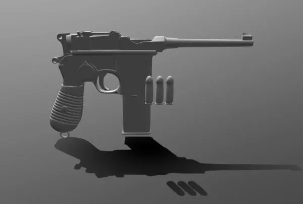 Weapon Mauser M712 Gun 3d model Weapon Mauser M712 Gun 3d model