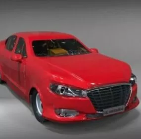 Mazda Sedan Red Car 3d model