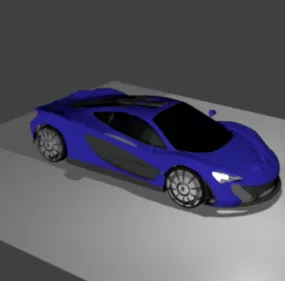 Blue Mclaren P1 Sport Car 3d model