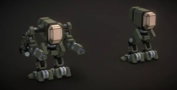 Attack Mech Bot Weapon 3d model Attack Mech Bot Weapon 3d model