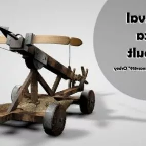 Medieval Weapon Ballista Catapult 3d model